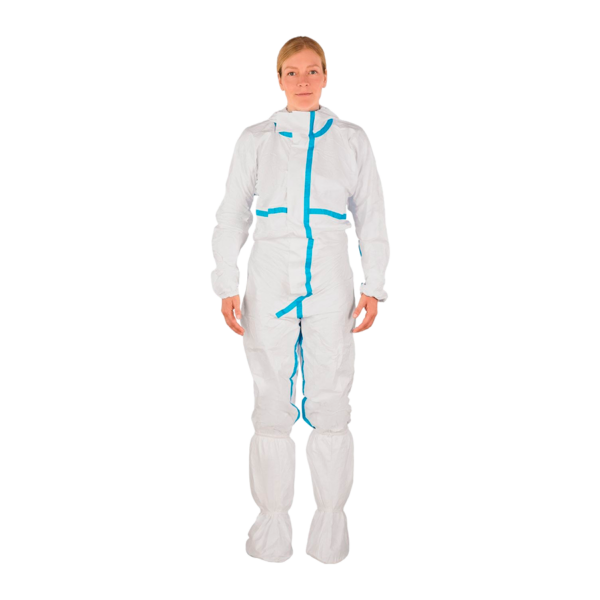 Overol de Protección Tyvek® 600 Plus – Costuras Selladas (Tipo 4-B/5-B/6-B)